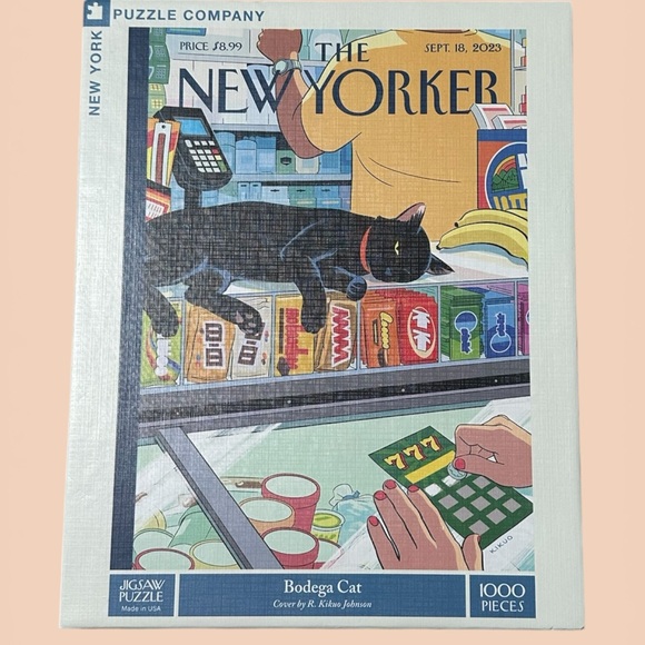 New York Puzzle Company "Bodega Cat" 1000 Piece Jigsaw Puzzle R. Kikuo Johnson. - Picture 2 of 8